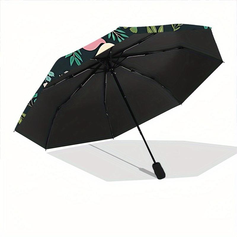 1pc Unicorn Floral Automatic Open/Close Umbrella Sturdy Iron Frame, Compact Travel Umbrella - Perfect Gift for Women, Men, Birthdays 29028