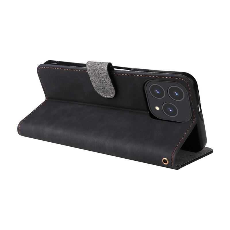 Cooper Cubot P80 Leather Phone Case with Card Slot, Stand, and Lanyard