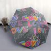 1 Stück Automatisch Öffnender/Schließender Regenschirm mit Liebes-Aufdruck, Windfest, Stabiles 8-Rippen-Dach, , Outdoor-Accessoire, Ideal als Geschenk yy251117087