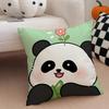 Lovely Cute Chinese Animal Art Panda Cushion Cover Throw Pillow Cover Hidden Button Durable Polyester Chair Cushion