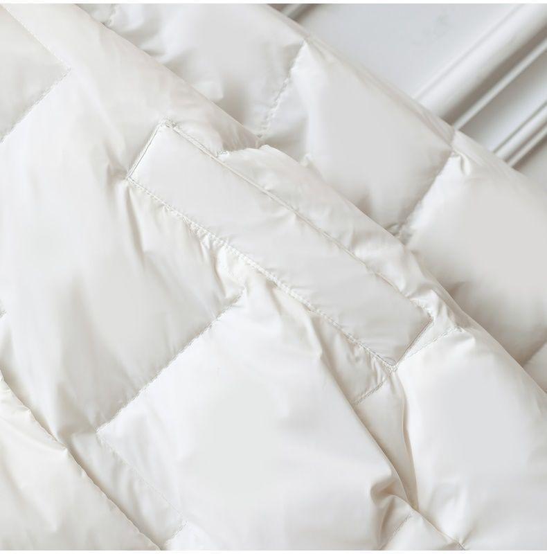 Women's Lightweight Down Jacket - Casual Large Lapel Stand Collar Short Coat for Autumn & Winter