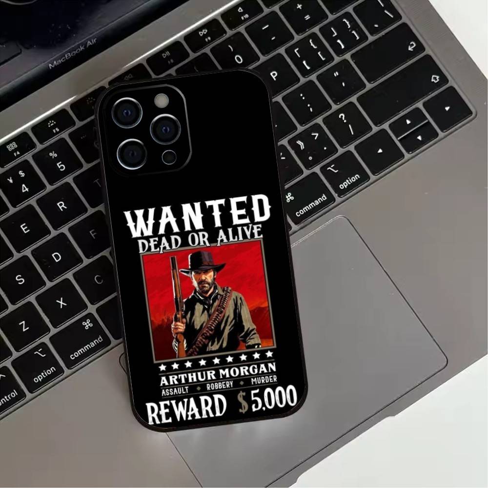 Red Dead R-Redemption 2 Phone Case For iPhone17,16,15,14,13,12,11 Plus,Pro Max Soft Black Cover