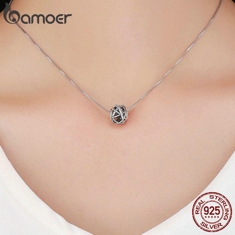 Buy BAMOER 925 Sterling Silver Charmful Twine Round Charm Beads fit