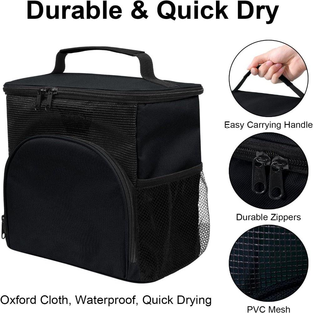 Quick Dry Shower Bag Hook Toiletry Case Upgraded Foldable Mesh Tote Bathroom