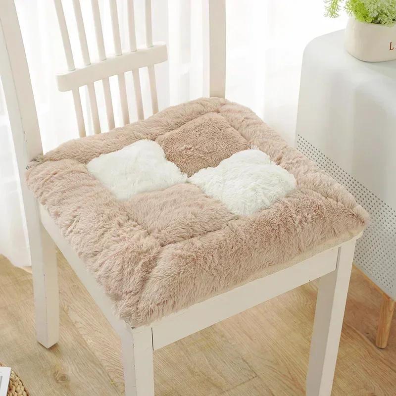 Breathable Non Slip Seat Cushion Minimalist Plush Seat Cushion Thick Seat Cushion for Prolonged Sitting Winter Office Cover