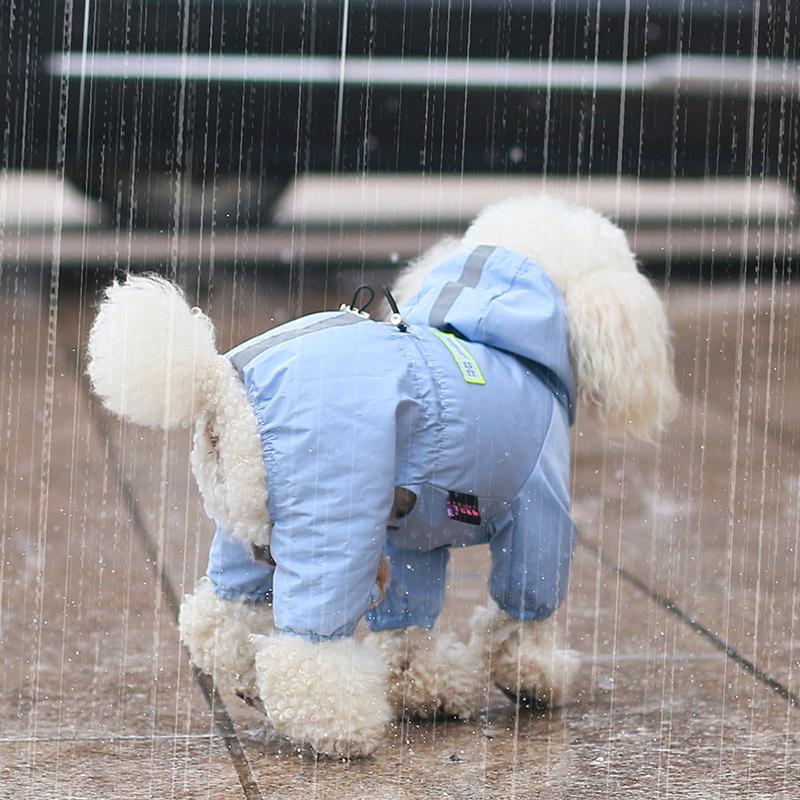 Dog Raincoat With Reflective Stripe Pet Outdoor Waterproof Pet Clothes Small Medium Dogs Hoodie Pets Raincoat Accessories