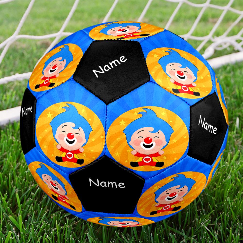 Pallone da Calcio Personalizzato Tema Plim Plim Taglia 5, Adatto Sia per Partite Indoor che Outdoor, un Regalo Adatto a Tutti.
