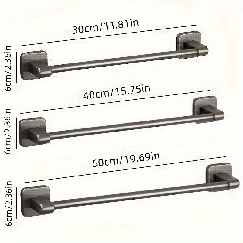 Adhesive Towel Rack, Simple Installation, Super Sticky, Durable Other Materials, Wall Mounted Towel Rack, Space Saving Bathroom Accessory