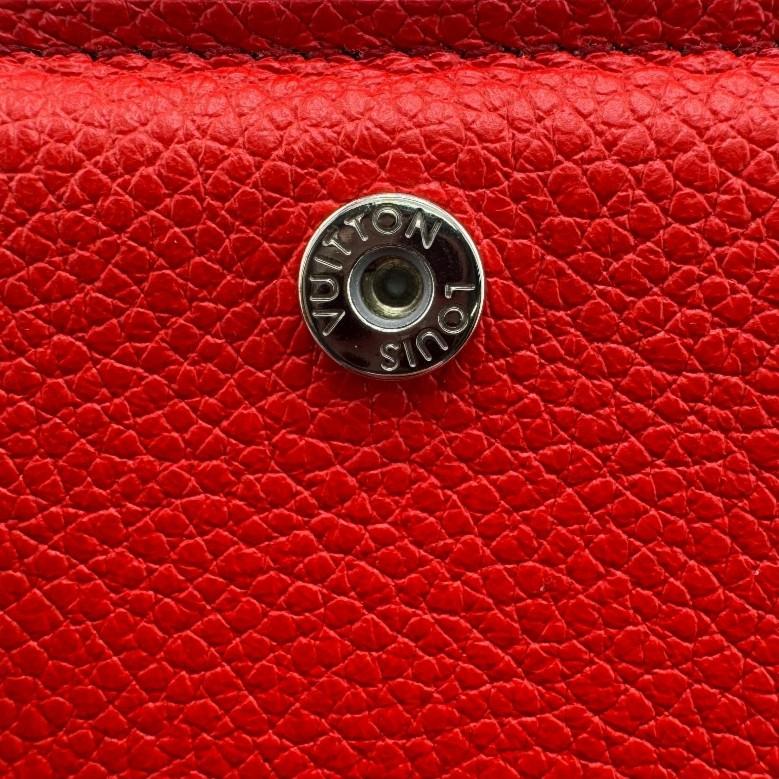 Louis Vuitton M82103 Yayoi Kusama Collaboration Dot Pattern Monogram Ann Platt Leather LVxYK Portefeuille Claire Bifold Wallet Red Leather Women Used