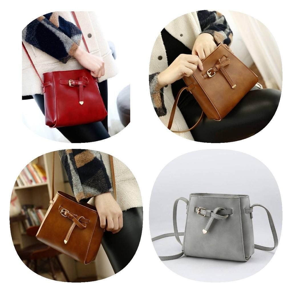 Stylish Red Pu Small Shoulder Bag For Women With Simple Korean Design And Soft Texture