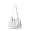 Korean Style Pleated Drawstring Bag Commute Women's Tote Bag New Flower Shoulder Bag  Girls
