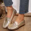Women Shoes Nurse Loafers Shoes Classics Flats Comfortable Flat Shoes Women Golden Casual Leather Women's Footwear