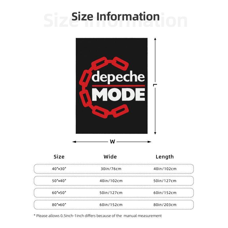 Individuelle Elektronische Rockband Depeche Cool Mode Decke 3D Gedruckte Weiche Flanell Fleece Warme Überwurfdecken Büro Bett Sofa Steppdecke