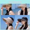 Summer Straw Hat With Wide Brim And Breathable Polyester For Outdoor Sun Protection