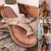 Women Leather Flat Slippers Roman Rivet Buckle Wedge Sandals Summer Casual Flip-Flops Beach Shoes