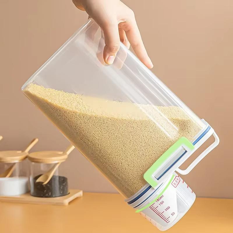 

3pcs Moisture-proof Grain Jar Rice Jar Grain Storage Box Pet Food Bucket Storage Jar Sealed Bucket Filled Rice Bucket