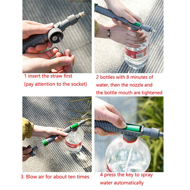 High Pressure Air Pump Manual Sprayer Adjustable Drink Bottle Spray Head Nozzle Garden Watering Tool Sprayer Agriculture Tools