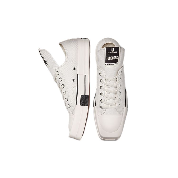 Converse Rick Owens X TURBODRK Chuck 70 Low Lily White Unisex Sneakers Egret Black 172345C