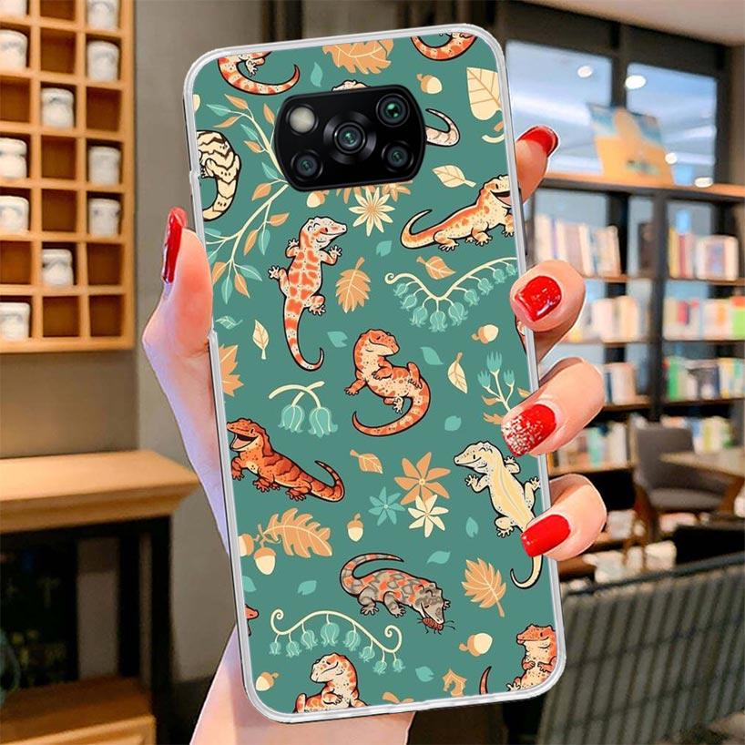 Lizards Geckos Cover Phone Case For Xiaomi Poco F7 Ultra X7 X6 X5 Pro M7 Redmi 15C 15 13C 13 12C 12 10C 10 9A 9C 9T 9 Shell Poco