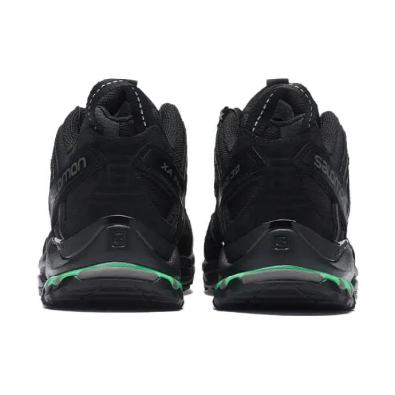 SALOMON XA PRO 3D Pelle Scamosciata Resistente all'Abrasione Basse Scarpe da Esterno Unisex Nero Verde Sneakers 474783