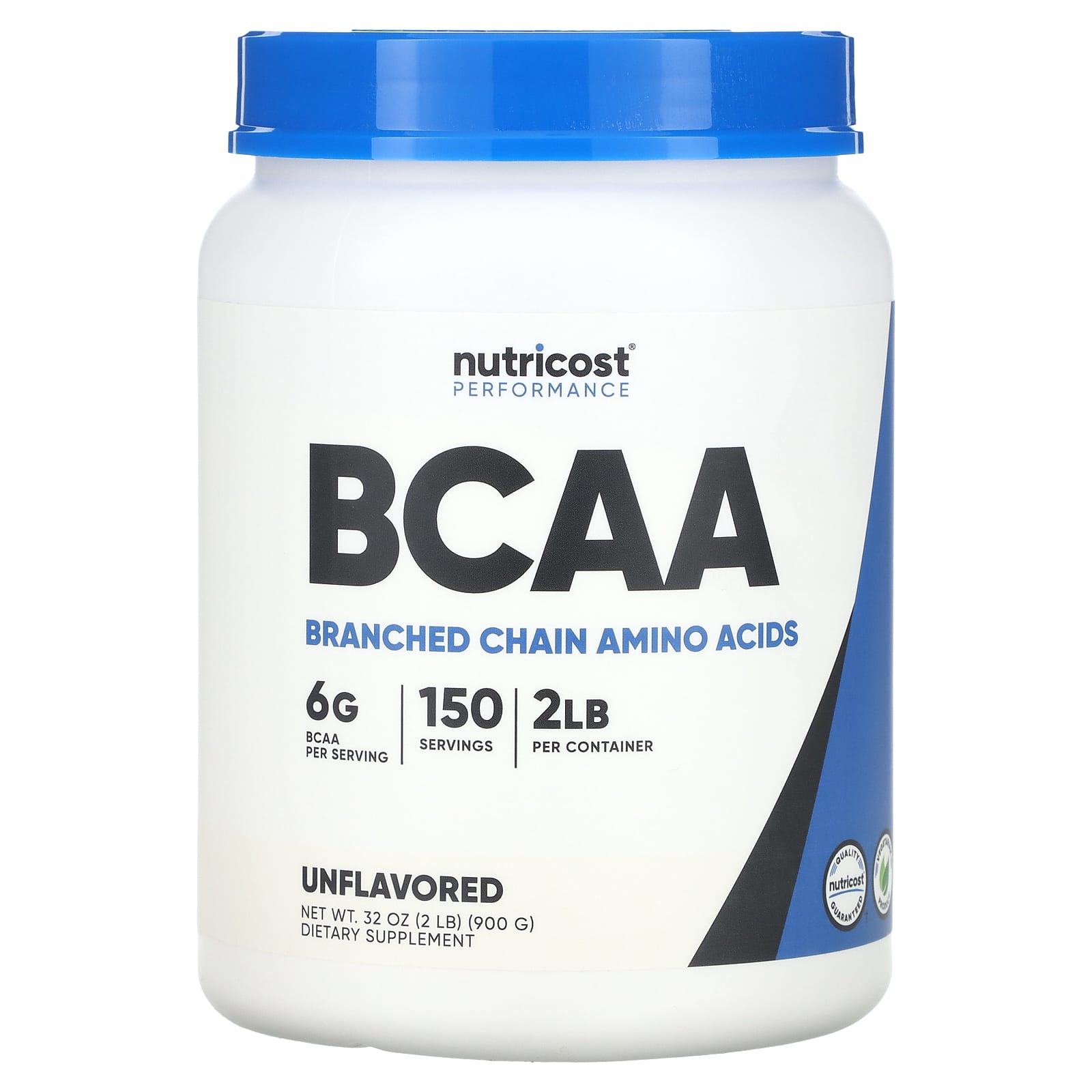 

Nutricost, Performance, BCAA, Unflavored, 2 lb (900 g)