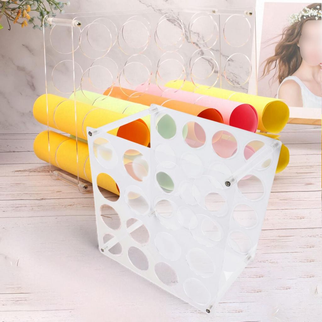 Easily Assemble Removable Vinyl Roll Storage Rack with 32 Holes Available