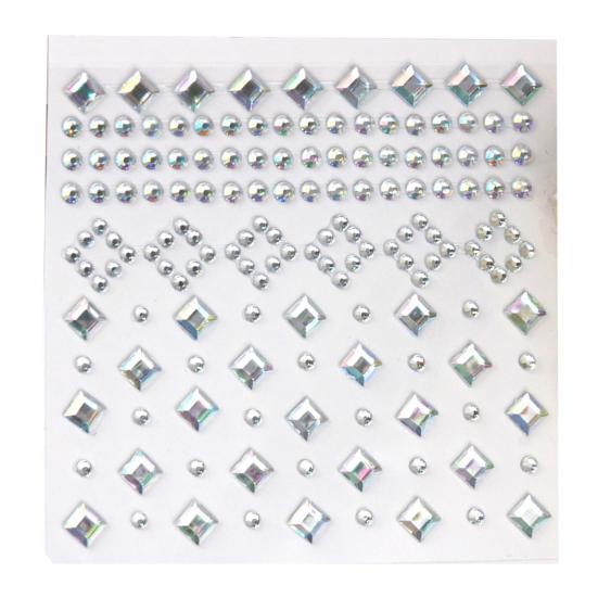 Colorful Rhinestone Stickers for DIY Crafts Star Moon Gem Stickers for Scrapbooking & Journaling Self-Adhesive Sparkling Gems for Card Making