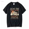 Yosemite US Nationalpark Familien Roadtrip Urlaub T-Shirt vintage gewaschen bequem vielseitig Unisex Grafik Mann weich