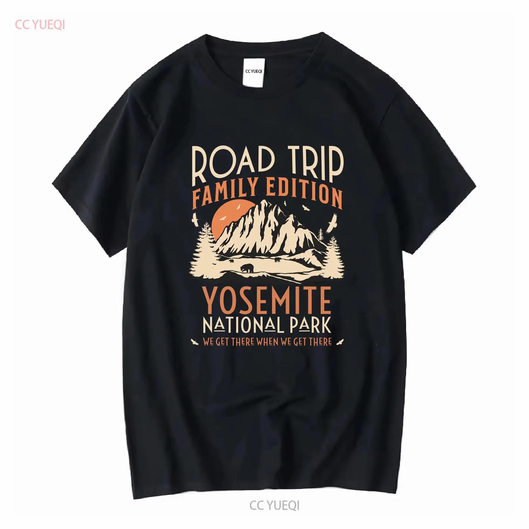 Yosemite US National Park Family Road Trip Vacation T Shirt vintage Washed Comfortable Versatile Unisex graphic homme Soft S разноцветный