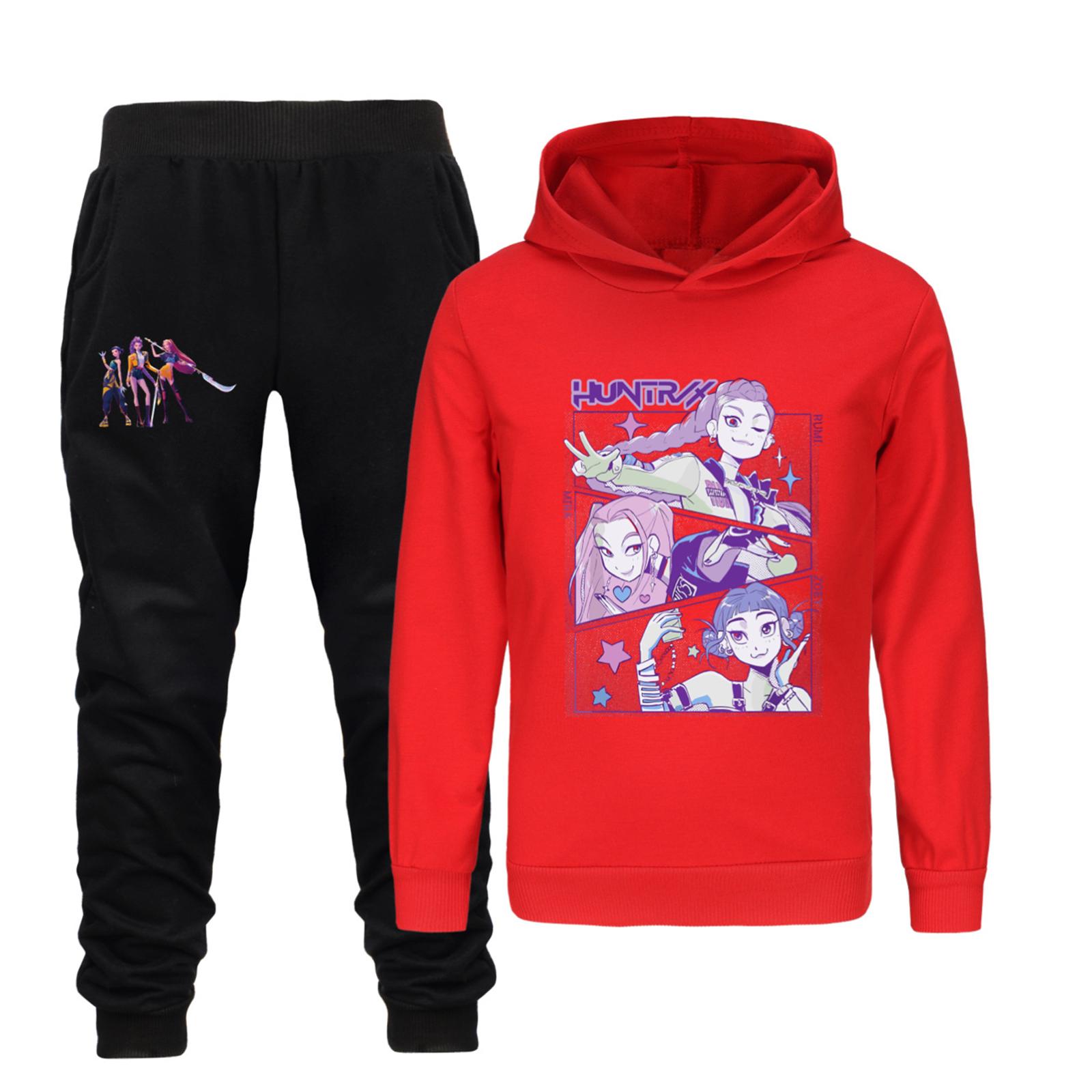 

Детский худи и брюки, двухпредметный спортивный костюм, комплект свитшота с длинным рукавом и принтом 140