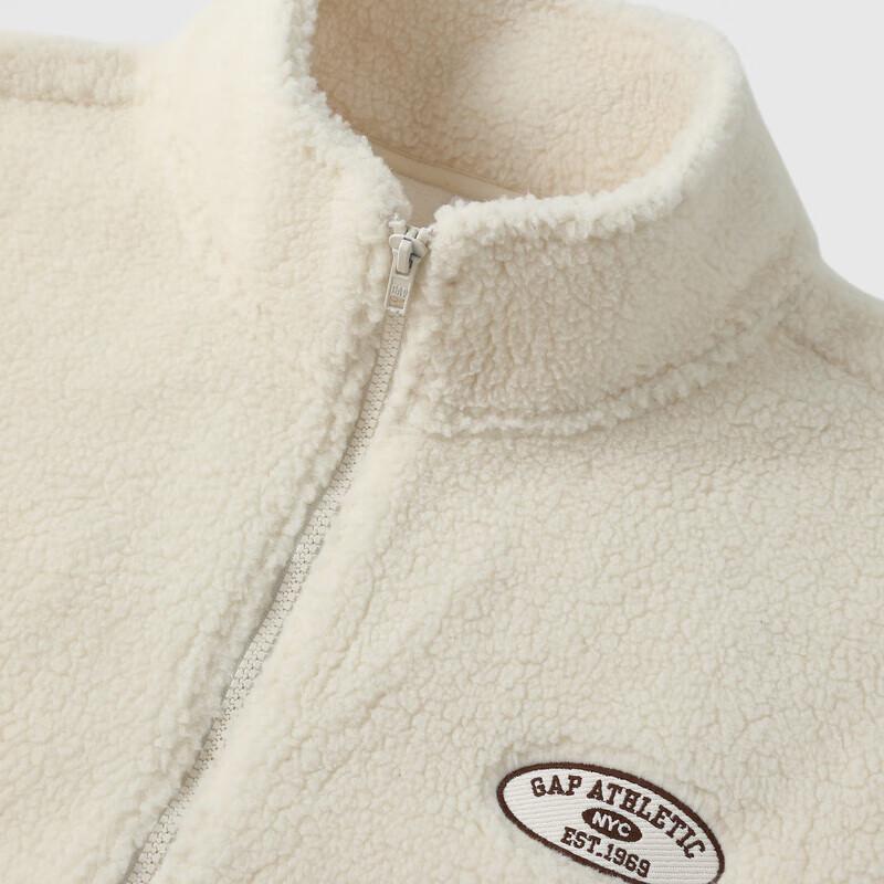 Gap Women's Faux Lambswool Zip Stand Collar Jacket