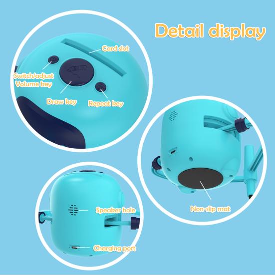 Kids Automatic Drawing Robot Toy with 100 Cards Interactive Educational Painting Robot Learning Toy Teaching