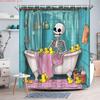 A Single Whimsical Shower Curtain Featuring - With Hooks Waterproof Mildew Proof Easy Install Washable
