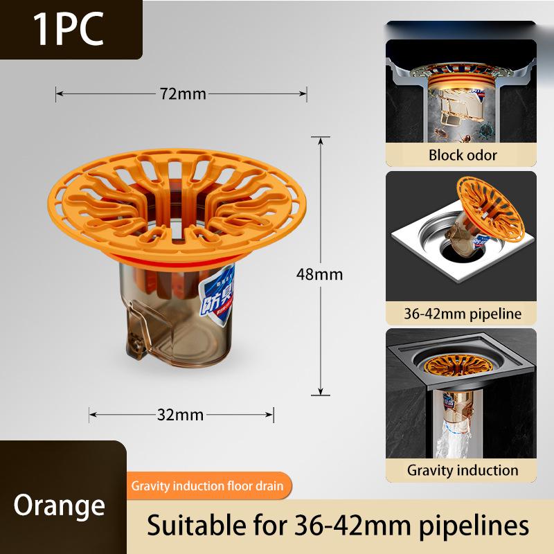 36-42mm Anti Odor Floor Drain Gravity Induction Drainage Kitchen And Bathroom Filters Insect Prevention Sewer Blockage