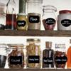 Waterproof Erasable Blackboard Sticker  Kitchen Spice Label Stickers Home Jars Bottles Tags Blackboard Labels With Marker Pen