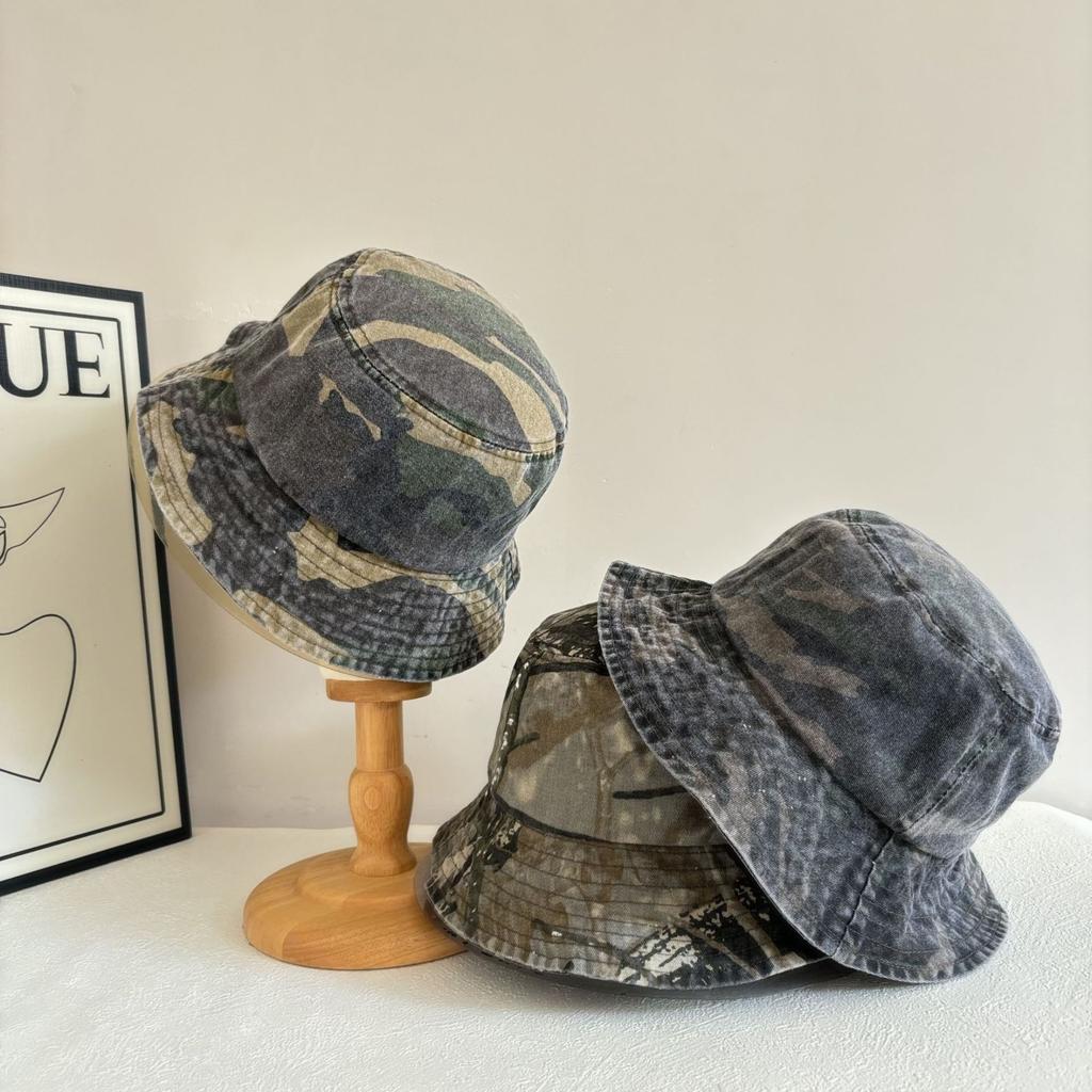 JYL TS DIY Camo Fisherman Hat Unisex  Vintage Mountaineering Sun Hat Cotton