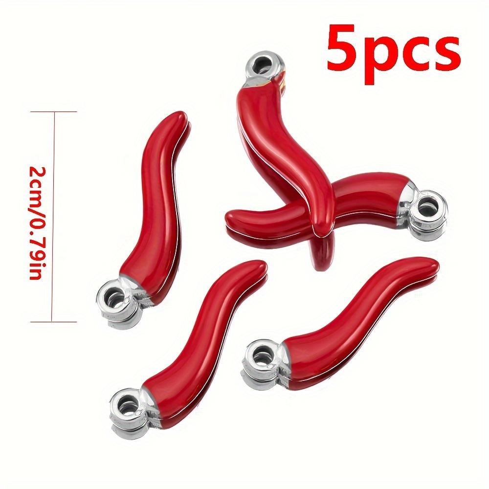 2pcs 5pcs Stainless Steel Pepper Charms With Natural Stone Chili Earrings Pendant for Necklaces DIY Jewelry Making Supplies Bulk