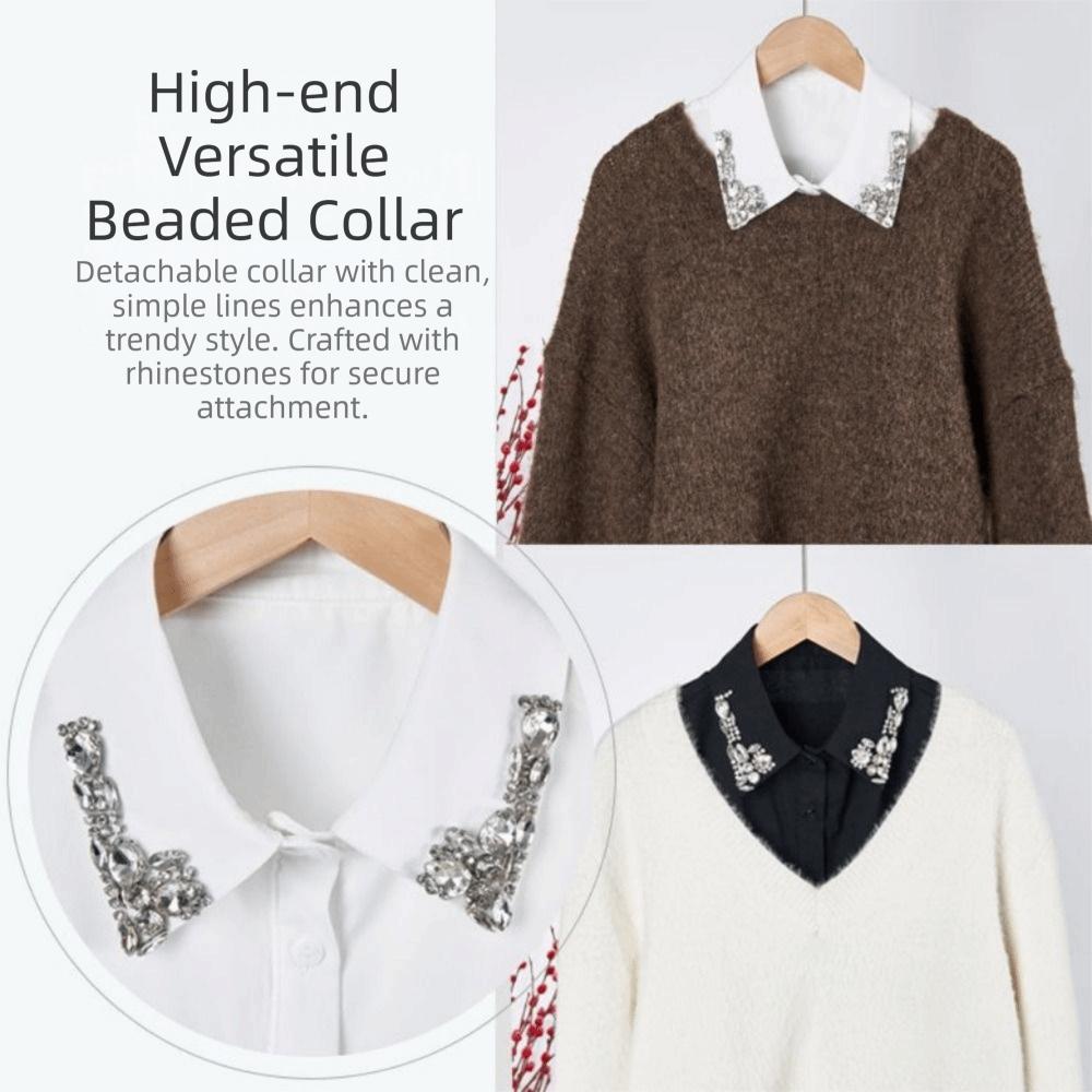 Korean Fashion Fake Collar Rhinestones False Shirt Collar Detachable Collar Party Wear