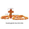 HX6F Smooth Bead Rosary Necklace Decoration for Trendy Adults and Teens