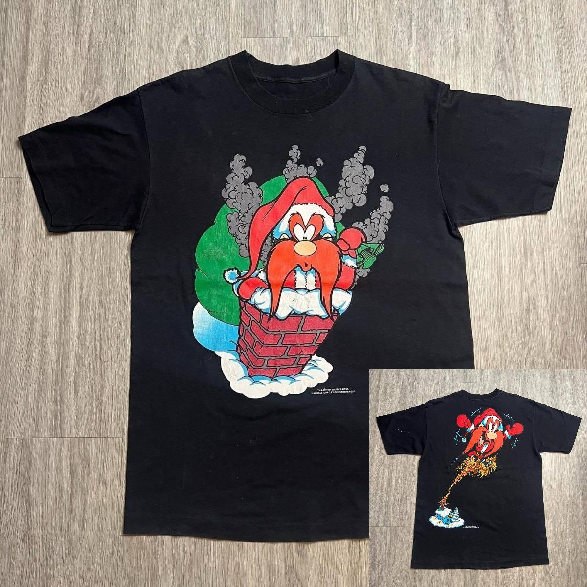 

Anime Cartoon Santa Claus Printed Tshirt for Men Retro Vintage American Style Couple Loosefitting Sleeveless Top M