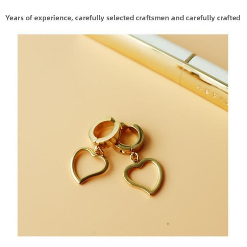 Personalisierte Hip Hop Street Paar Herz Hängeohrringe