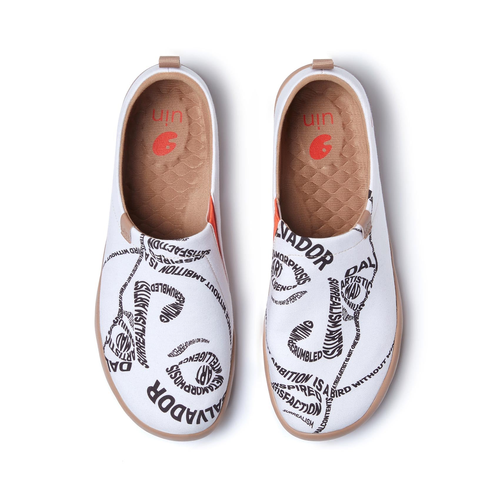 

UIN Art Slip and Canvas Loafers with Graffiti Designs from the Multinational Wide Indoor Abstract Size Women s Men s Collection, Fit, Shoes, DALI,