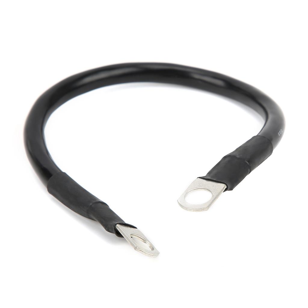11.8in Ground Wire 4AWG 25mm² 150A High Toughness Flexible Earth Cable for Battery Inverter Black