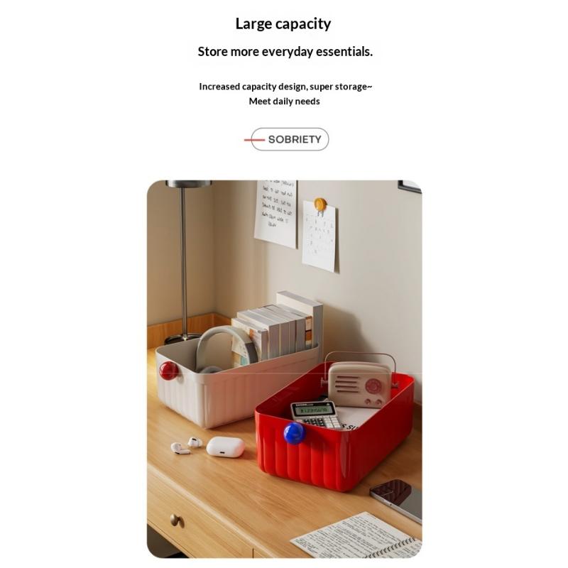 Dopamine Ball Storage Box Multi Functional Office Desk Storage Basket Stationery And Miscellaneous Sorting Desktop Storage Box