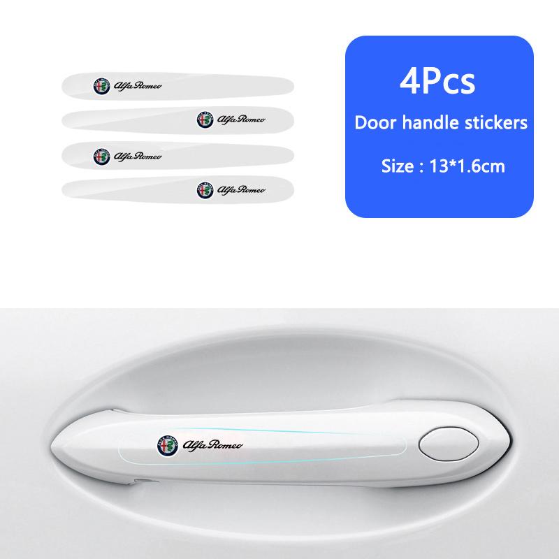 

Car Door Handle Bowl Transparent Sticker Anti-collision Protection Strips For Alfa Romeo 159 GT 147 Giulietta Tonale Giulia 156
