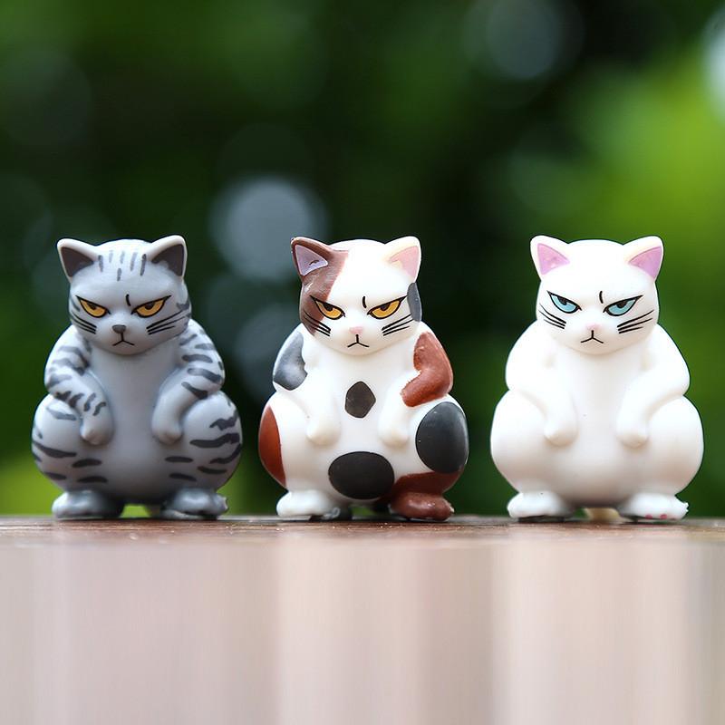 Action Cat Social Figure Cartoon Model Toy Decoration Doll Kid Ornament Gifts