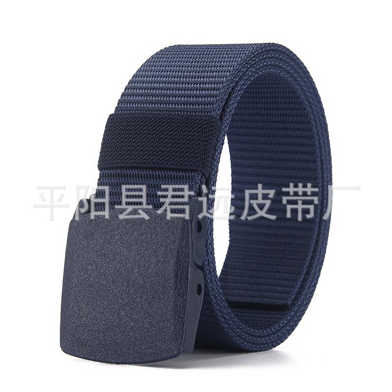 Lightweight Snap Belt Quick Drying Nylon Smooth Plastic Steel Buckle Belt Adult Sports Outdoor