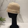 Fashion Handmade Raffia Grass Curled Edge Cap Vintage Women Landlord Cap Beanie Hats Streetwear Dome Hat Hip Hop Pillbox Hats