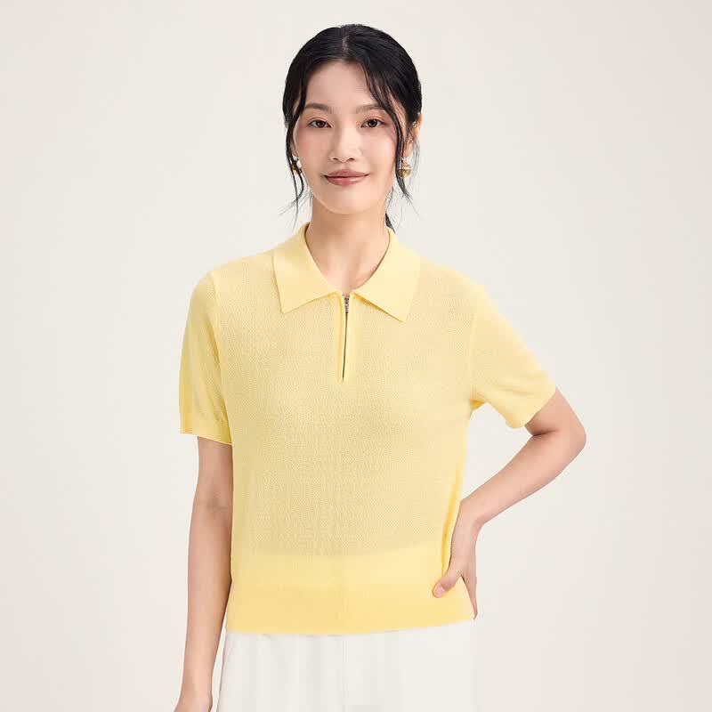 Northern Deer Lyocell-Triacetate Polo Knit T-Shirt XL