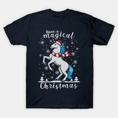 Magic Unicorn Ugly Christmas Sweater Made In Australia T-Shirt
